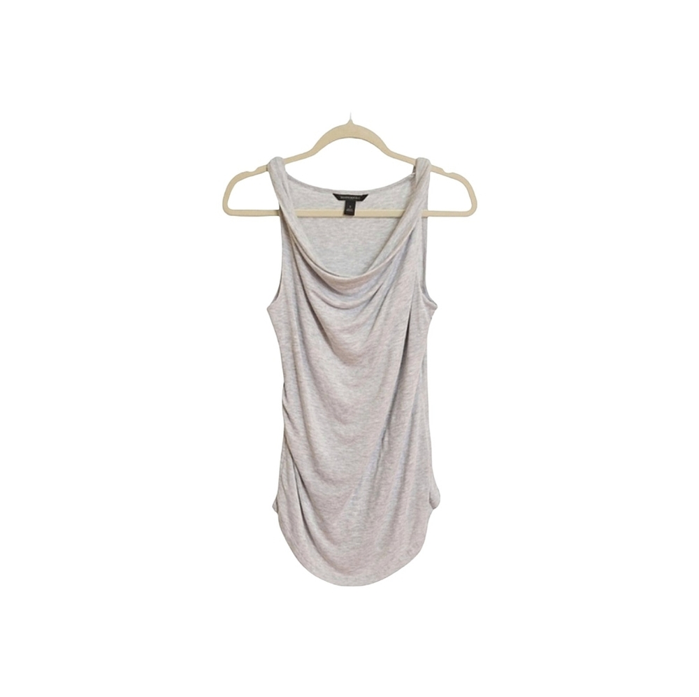 Banana Republic Sleeveless Light Gray Cowl Neck Stretch Tank Top Size S